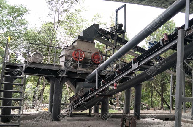 湖南常德碎石場時產50噸干式制砂生產線