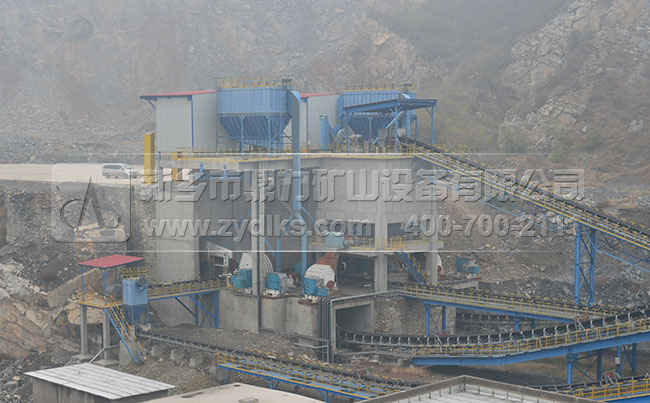 環保型石料生產線現場 環保型石料生產線現場