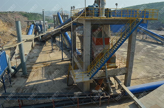 河北邯鄲時產300噸破碎生產線現場案例展示3