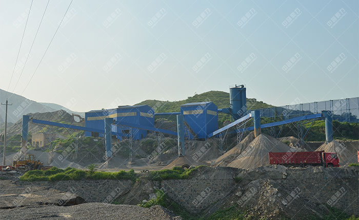 河北邯鄲時產300噸破碎生產線圖片