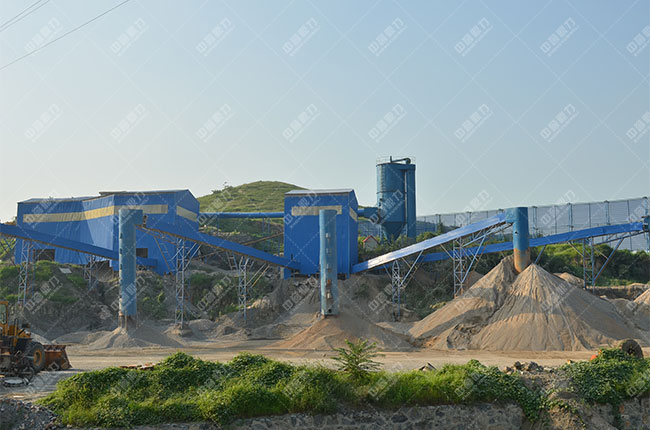 河北邯鄲時產300噸破碎生產線現場案例展示5