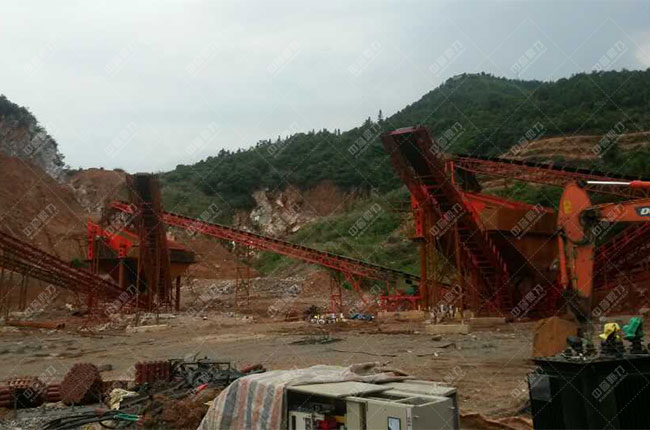 江西宜春時產500噸石料生產線現場案例展示2