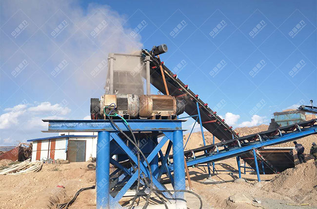 寧夏靈武時產200噸砂石生產線現場案例展示7