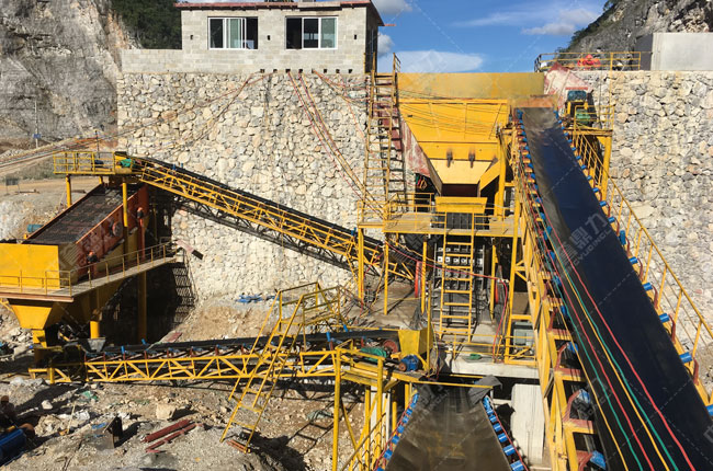 廣西百色時(shí)產(chǎn)500噸高速公路石料生產(chǎn)線